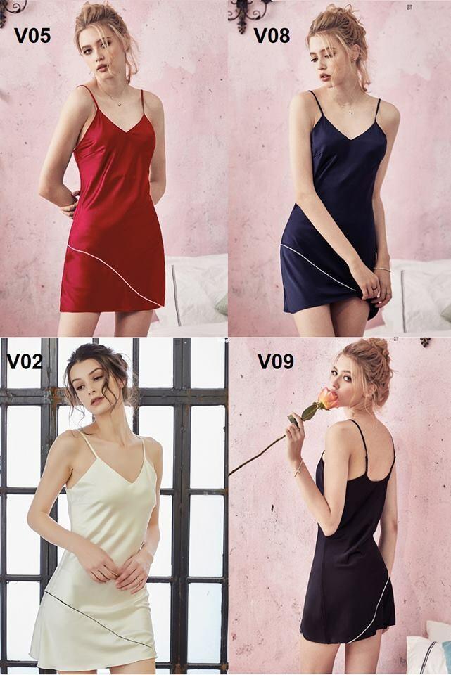 Đầm ngủ phi lụa đen