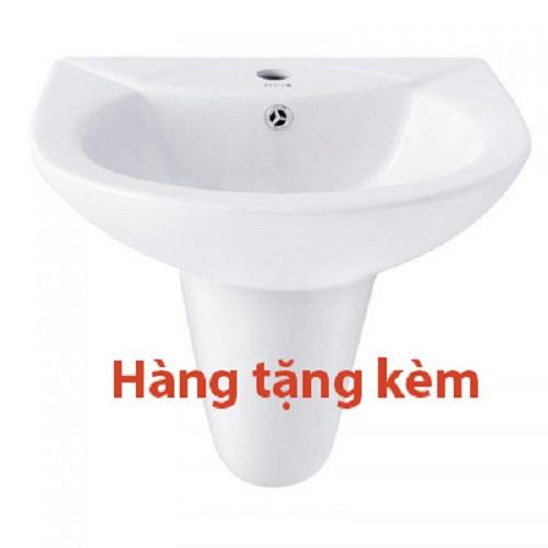 Bồn cầu 1 khối Basic BF-3102 ( tặng kèm lavabo, gương nhập Thái Lan, kệ kính có ly)