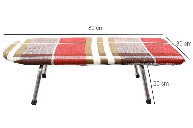 Bàn ủi quần áo kiểu ngồi 30*80 cm có giá đỡ, bàn ủi inox chịu lực tốt, có giá đỡ
