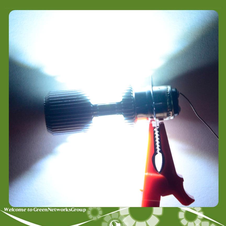 Đèn pha led M5 2 chân 4 tim dành cho xe máy GreenNetworks (trắng)