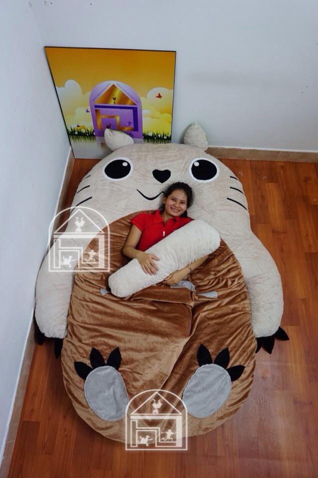 Nệm Thú Bông Cao Cấp Nhật Bản Có Chăn Bụng Totoro Vao Nha Toi  BA0002