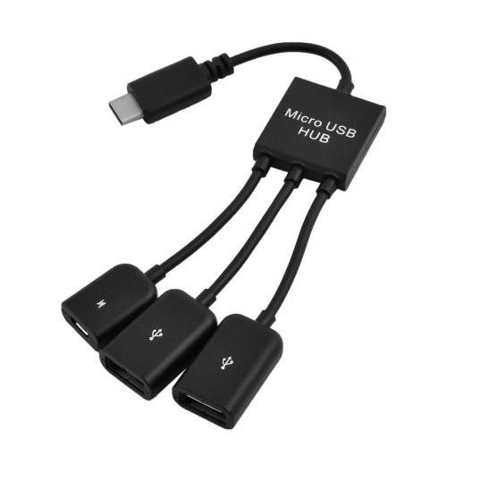 Cáp OTG hup - Cáp OTG 3 đầu
