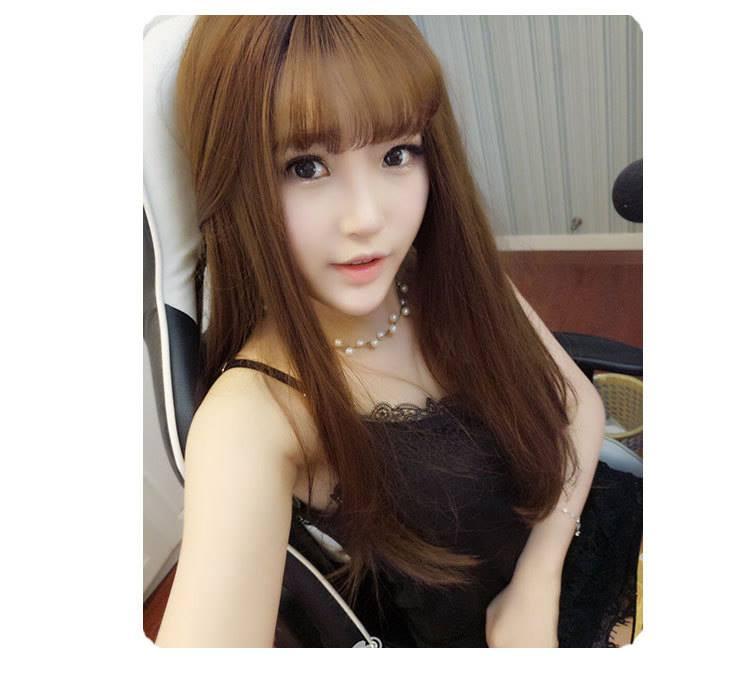 Tóc giả nữ nguyên đầu cao cấp làm bằng tơ mềm mượt như tóc thật (màu vàng) + tặng kèm lưới