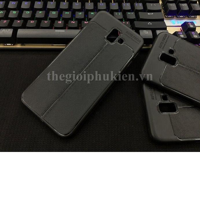 Ốp lưng cho Samsung Galaxy J6+ Plus dẻo thời trang giả da cao cấp  - Hàng nhập khẩu