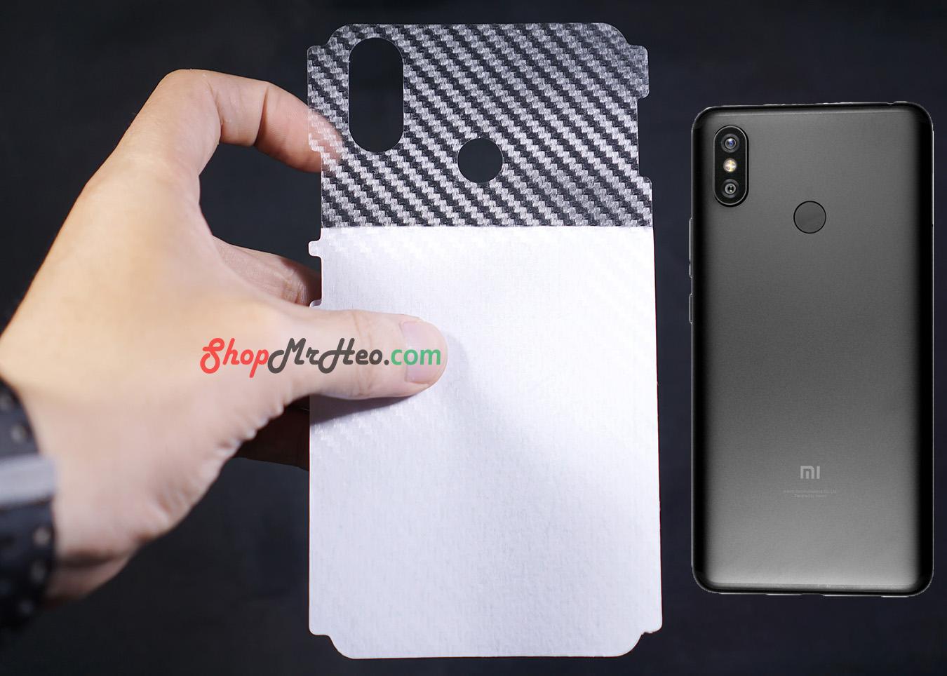 [HCM]Bộ 3 Skin Dán Mặt Lưng Vân 3D Xiaomi Mi Max 3