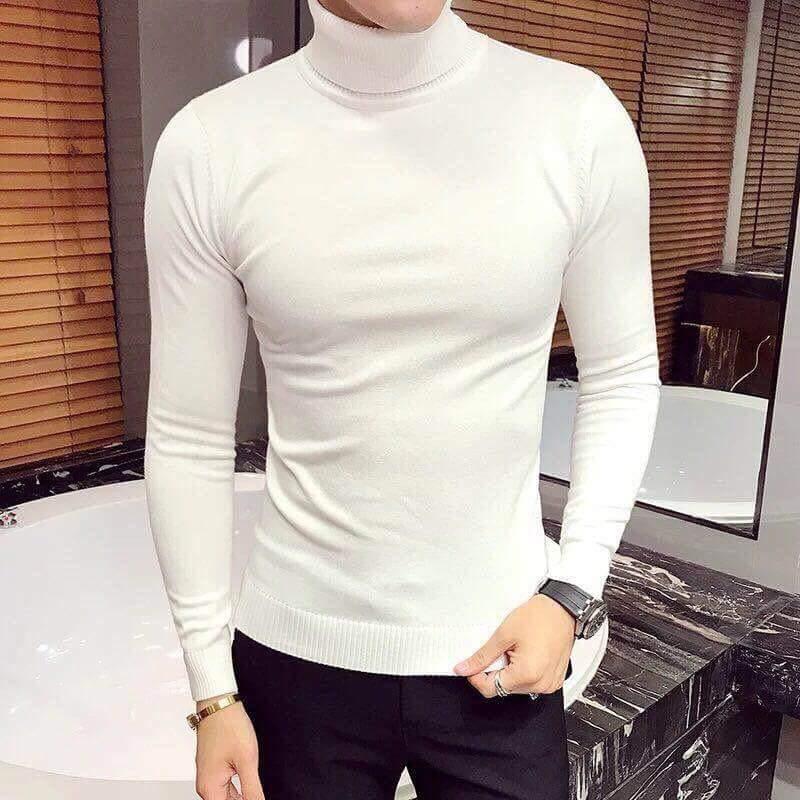Áo len nam cổ lọ