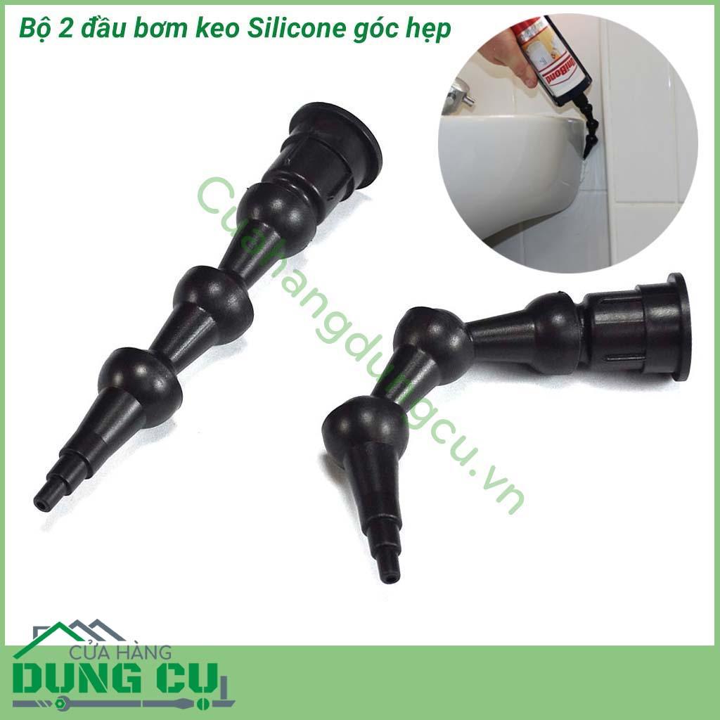 Bộ 2 đầu bơm keo silicon góc hẹp