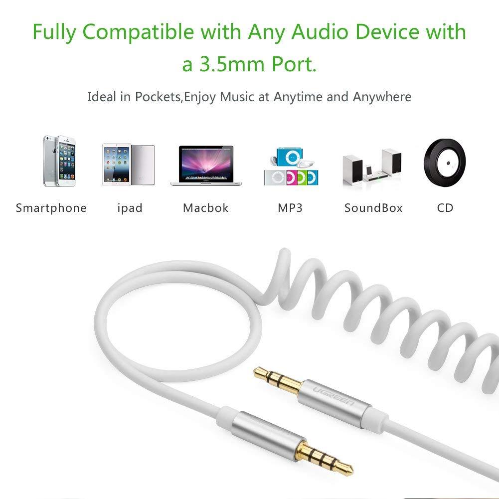 Cáp Audio 3.5mm 1M hỗ trợ Mic Ugreen 20706