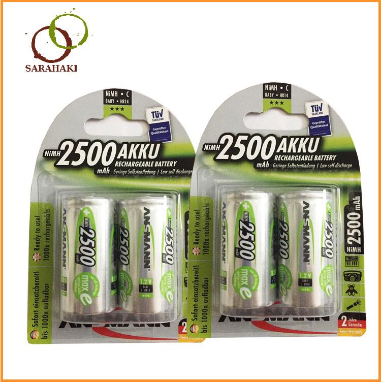 Combo 5  vỉ pin sạc trung C Ansmann 2500mAh (1 vỉ 2 viên)