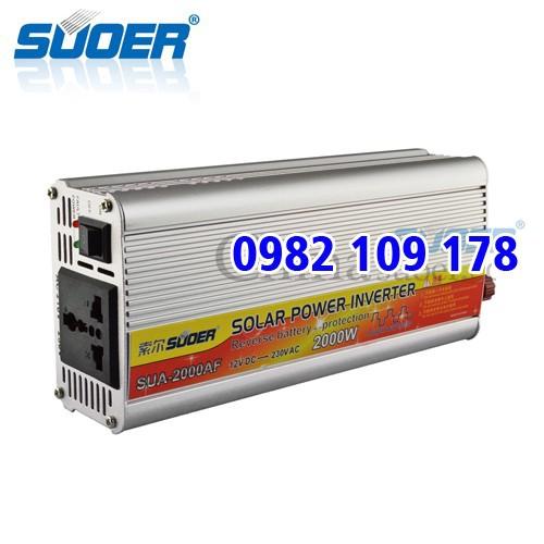 kích điện 12V lên 220V 2000w suoer SUA-2000AF bảo vệ ngược cực ắc quy