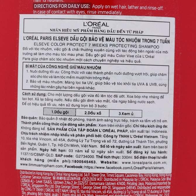 Dầu gội  Color Vive Giữ Màu Tóc Nhuộm 280ml