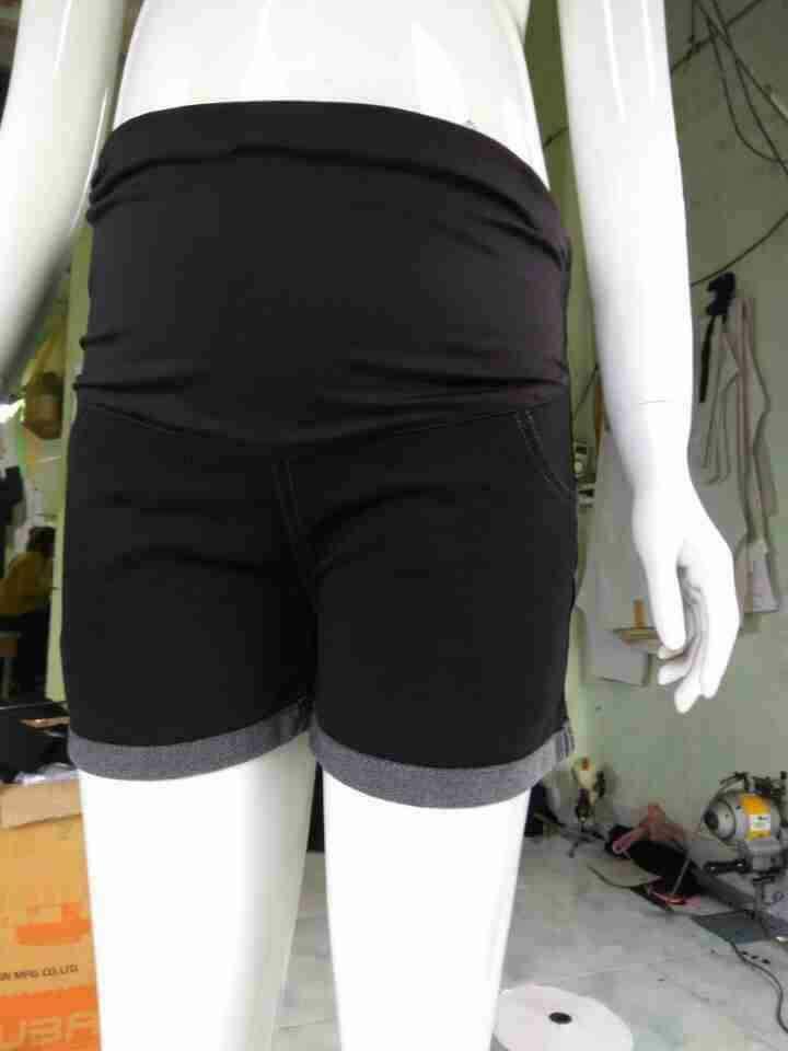 Quần đùi bầu giả jean (đen)