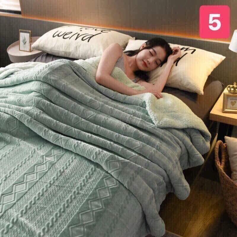 Chăn lông cừu cao cấp BLANKET XUẤT NHẬT(nhiều màu)
