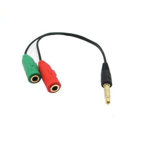 [HCM]Cáp chia Audio 3.5mm ra mic và loa (Đen)