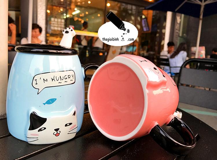 Ly Cốc Sứ Quai Cầm Kitty C10