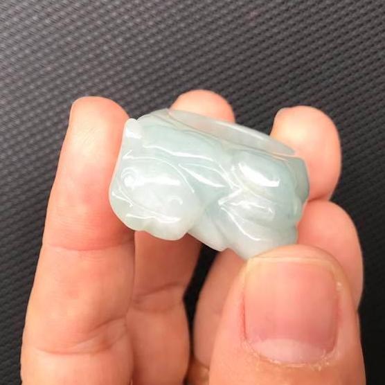 [HCM]NHẪN TỲ HƯU MAY MẮN ĐÁ CẨM THẠCH A- HÀNG VIP