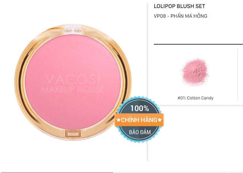 LOLIPOP BLUSH SET - VP08 - PHẤN MÁ HỒNG #01: Cotton Candy