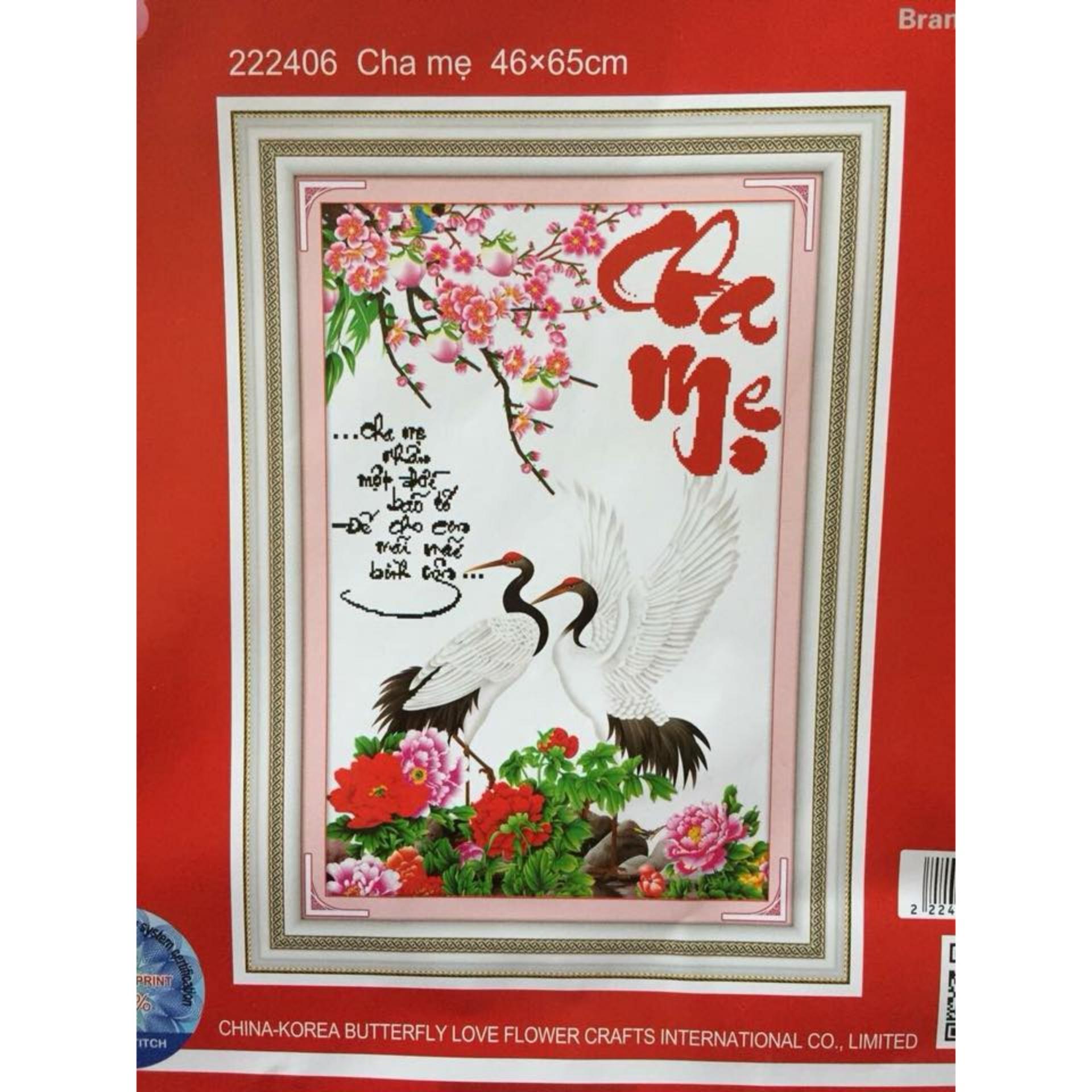 Tranh thêu chữ thập cha mẹ 222406