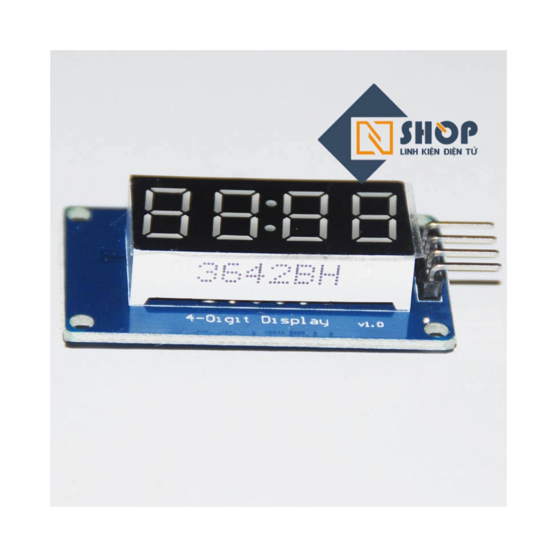 Mạch Hiển Thị 4 Led 7 Đoạn TM1637 (kiểu thời gian)