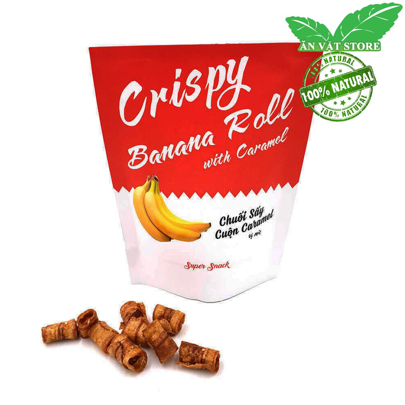 Chuối sấy cuộn Caramel 100gr - Ăn Vặt Store