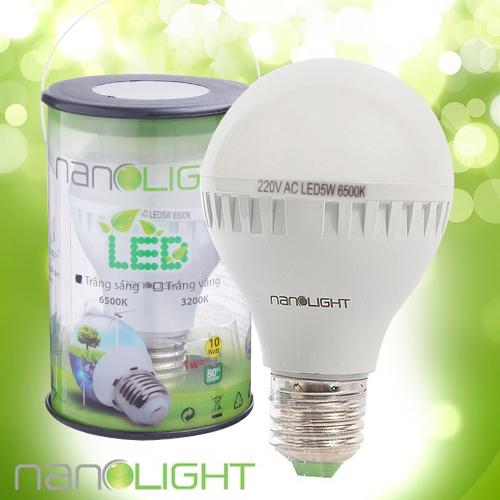 Bộ 5 bóng đèn LED Nanolight LED 5W (Trắng sáng)