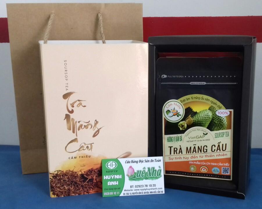 HỘP COMBO TRÀ MÃNG CẦU CẨM THIỀU 100G (Trà hương vị đậm đà và Trà túi lọc)