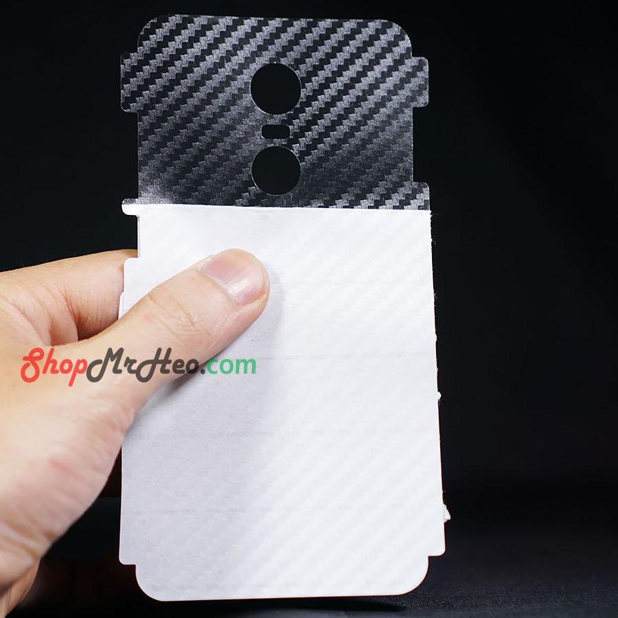 Bộ 3 skin dán mặt lưng vân 3d xiaomi redmi 5 plus
