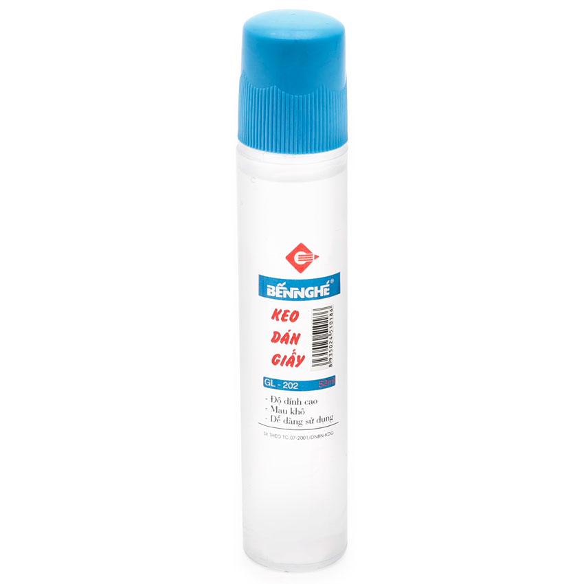 Keo Dán Giấy Bến Nghé Chai Lớn 52gram - Lốc 6 Chai