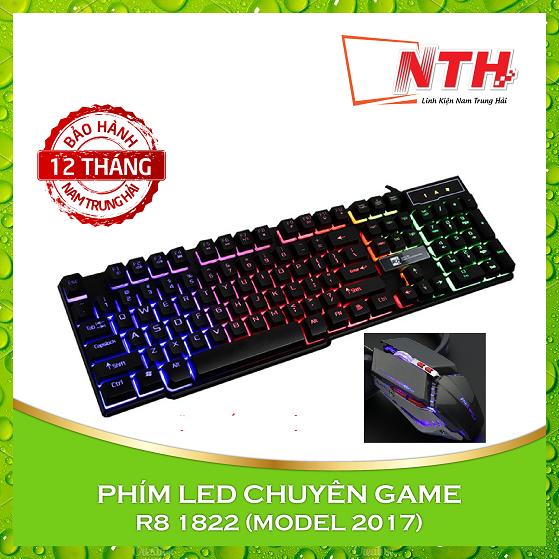 Combo phím r8 1822 + chuột free wolf v3