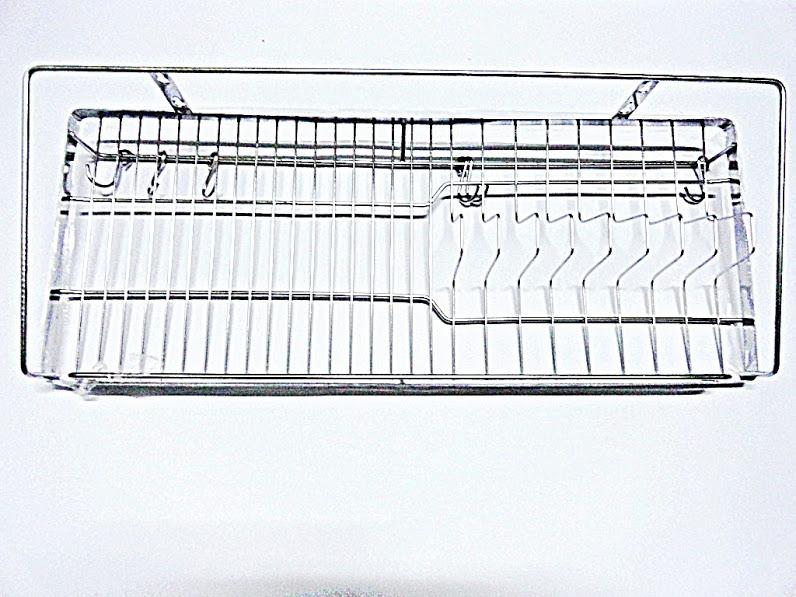 Kệ úp chén đĩa 1 tầng 28X60cm inox 304 Tặng kèm ống đũa