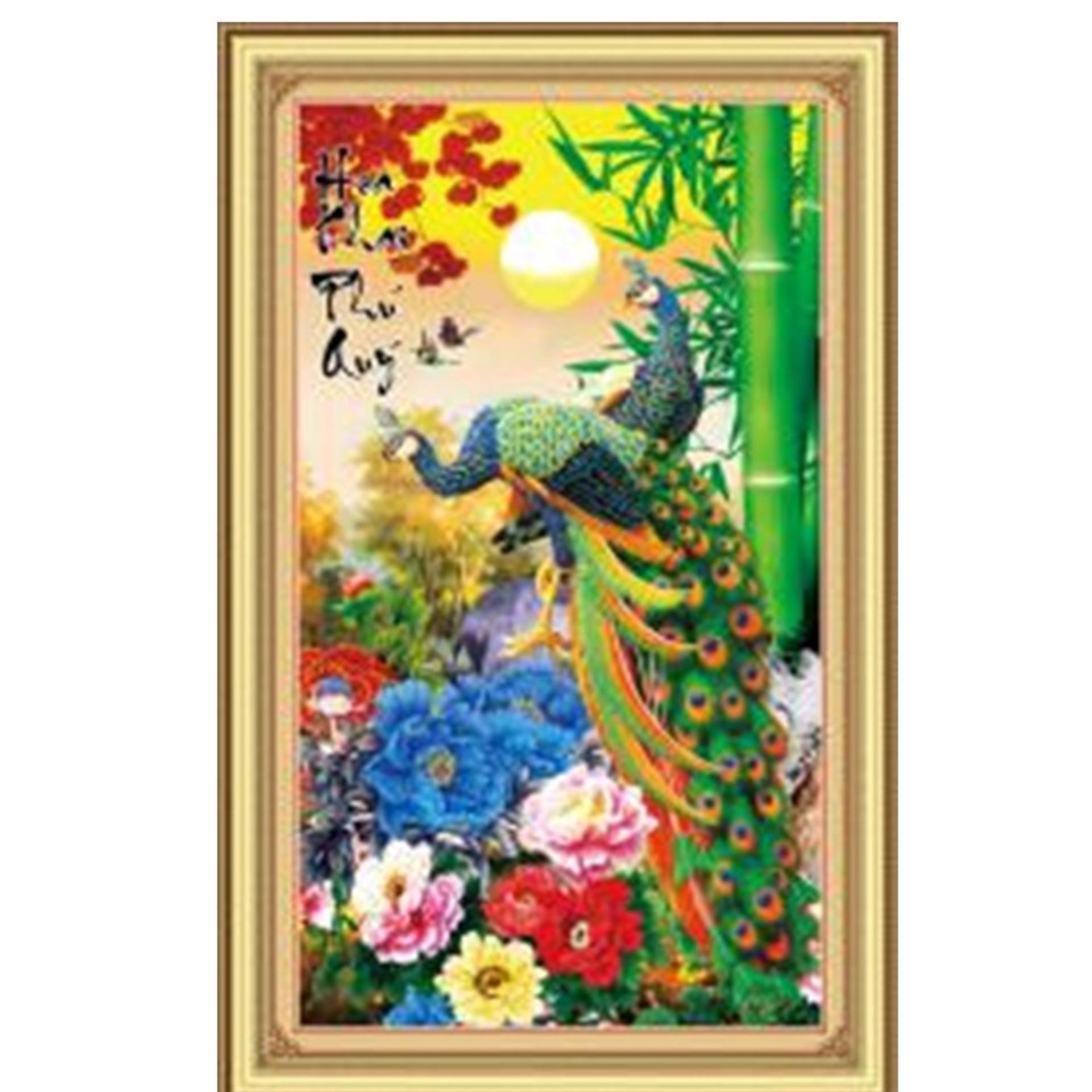 Tranh thêu chữ thập cao cấp phu thê viên mãn DLH-222872-NgocThinhShop