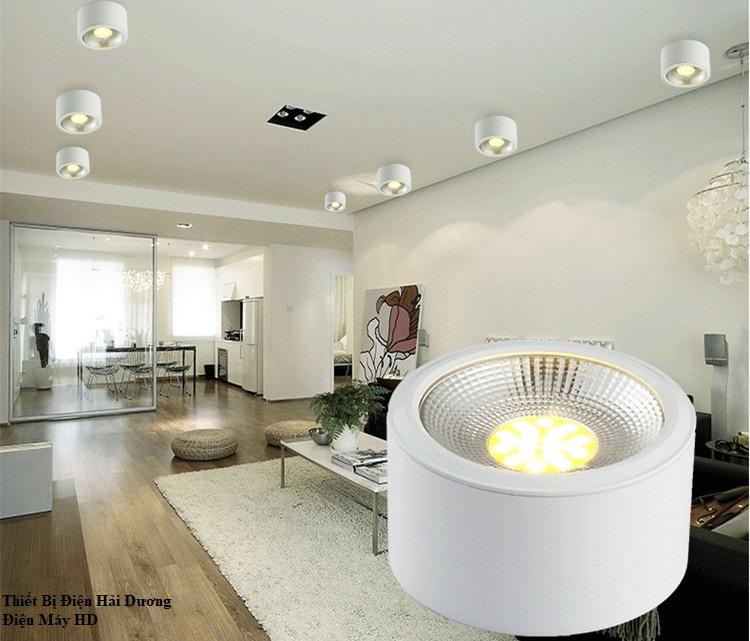 Đèn Downlight Lắp Nổi Ống Bơ Lumen 7W (Thân Đen/Trắng)