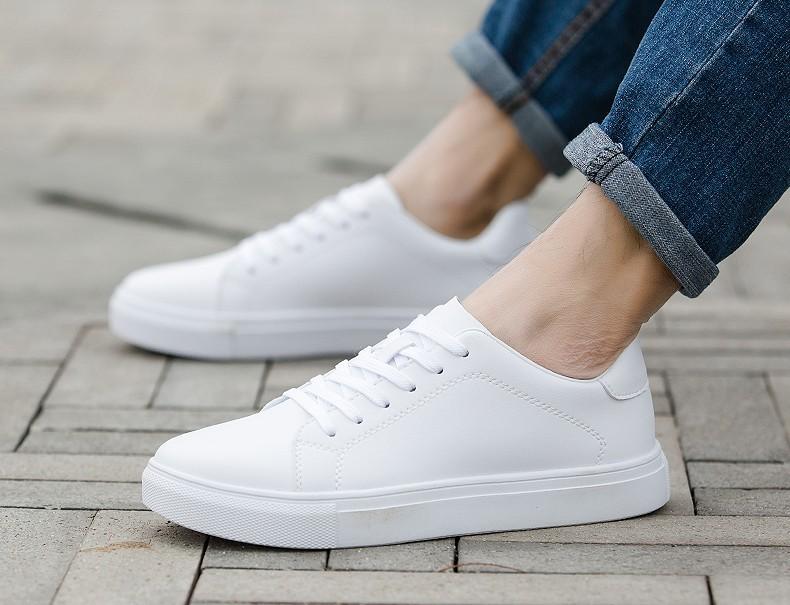 Giày Sneaker nam full trắng-phong cách thể thao