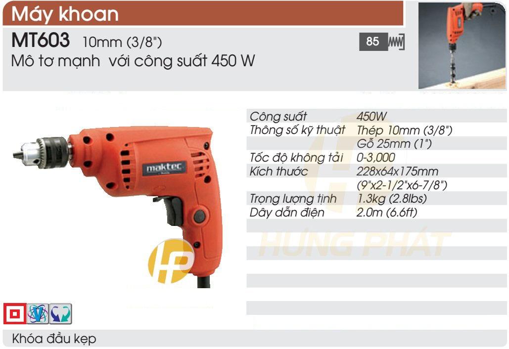 Máy khoan Maktec MT603 10mm - ABG shop