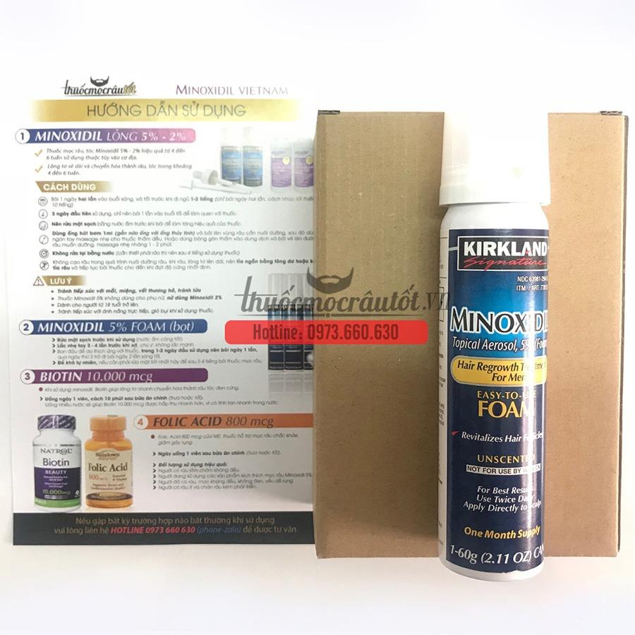 [HCM]Thuốc mọc r&acircu minoxidil 5% dạng bọt