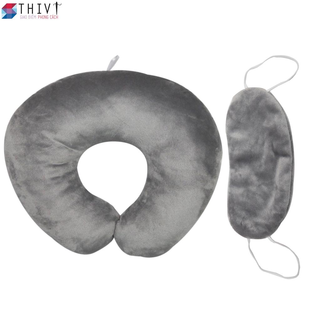 Combo Gối Cổ và Bịt Mắt Du Lịch Cao Cấp - Nhiều  Màu - THIVI