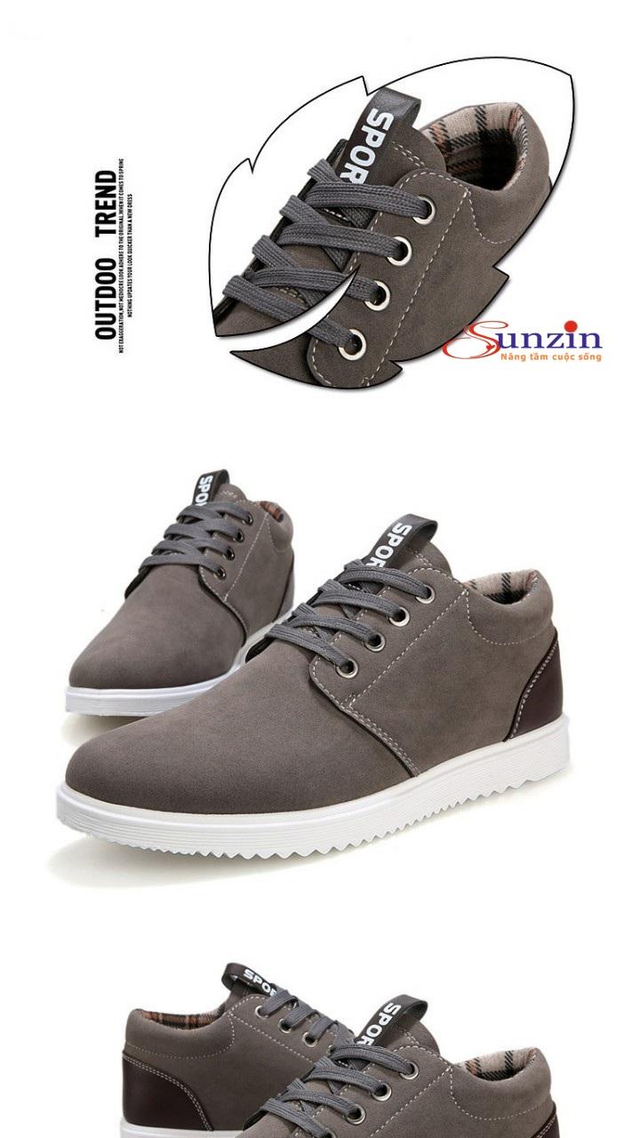 giày SNEAKER NAM hn0007( ghi)