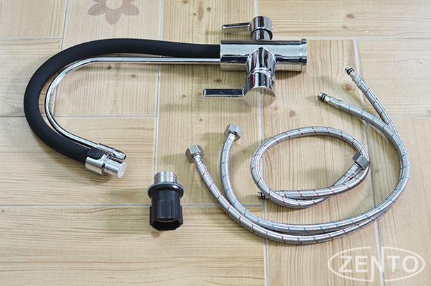 Vòi rửa bát 3 đường nước Zento ZT2095 (Đen)