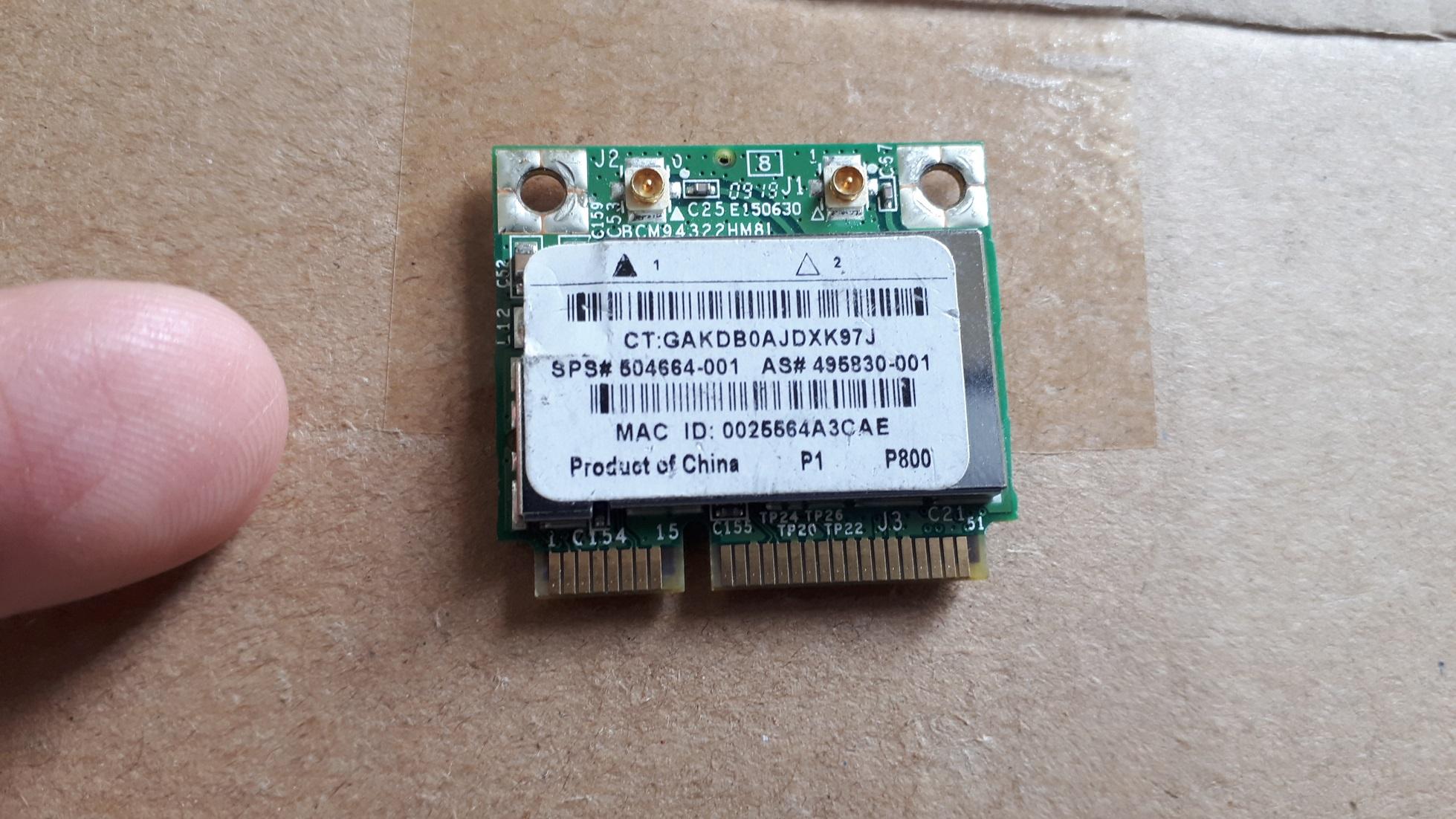 Card WiFi Laptop Broadcom BCM94322HM8L