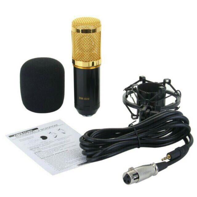 Micro thu âm BM800 và chân giá micro và lọc âm-