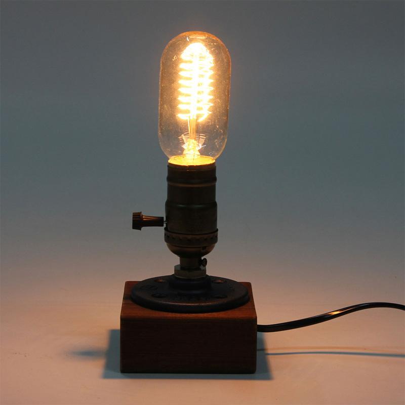 Đèn bàn phong cách Mỹ bóng đèn led Edison   BD08