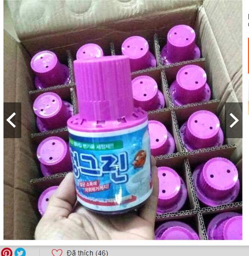 chai tẩy khử mùi hôi  bồn  cầu