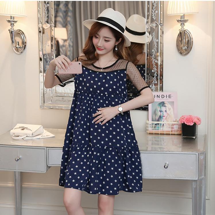 Đầm bầu họa tiết hình sao DB10