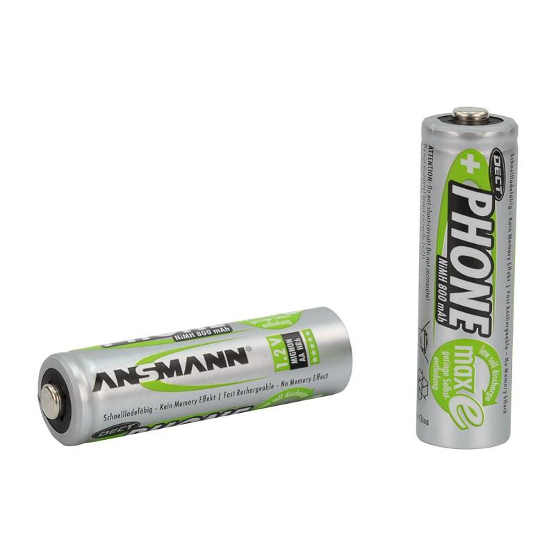 Bộ 2 pin sạc ANSMANN AA 800mAh