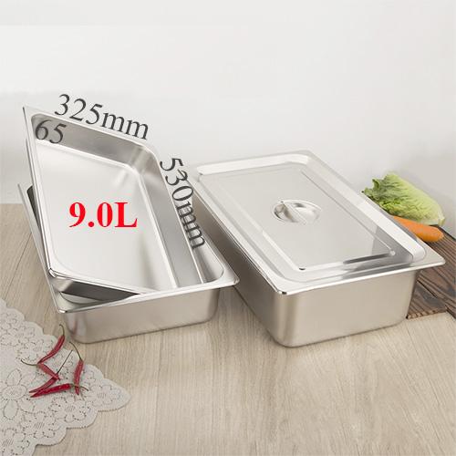 Khay inox có nắp 9 lít GN 1/1x65mm