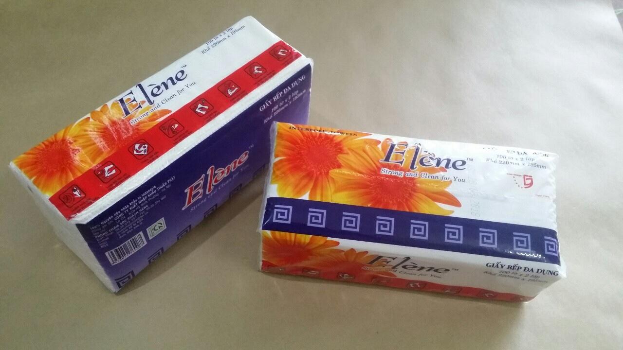 Khăn giấy Elene gói 100 tờ ( 2 lớp ) bếp đa dụng