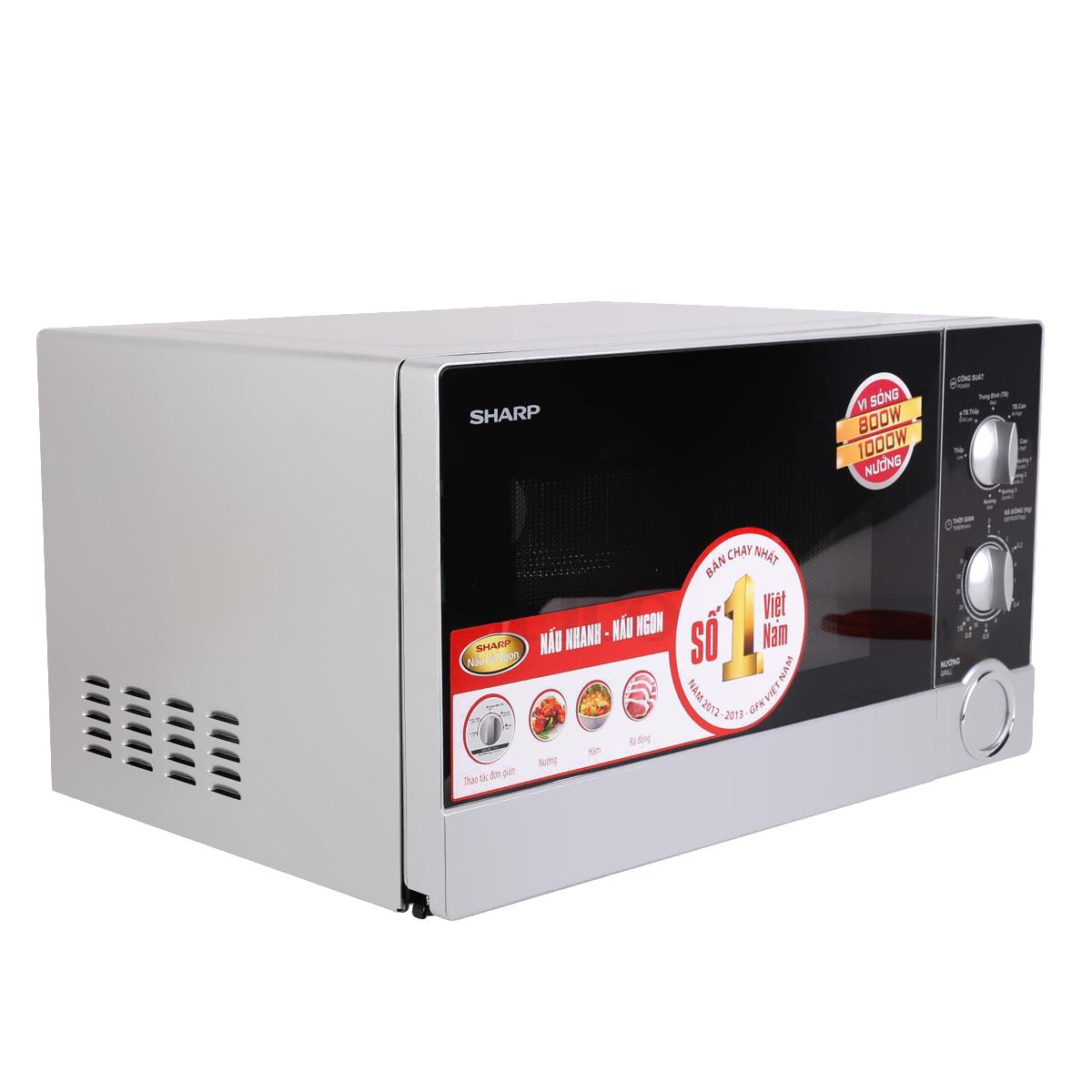 Lò vi sóng điện tử Sharp R-G302VN-S 23L (màu bạc)
