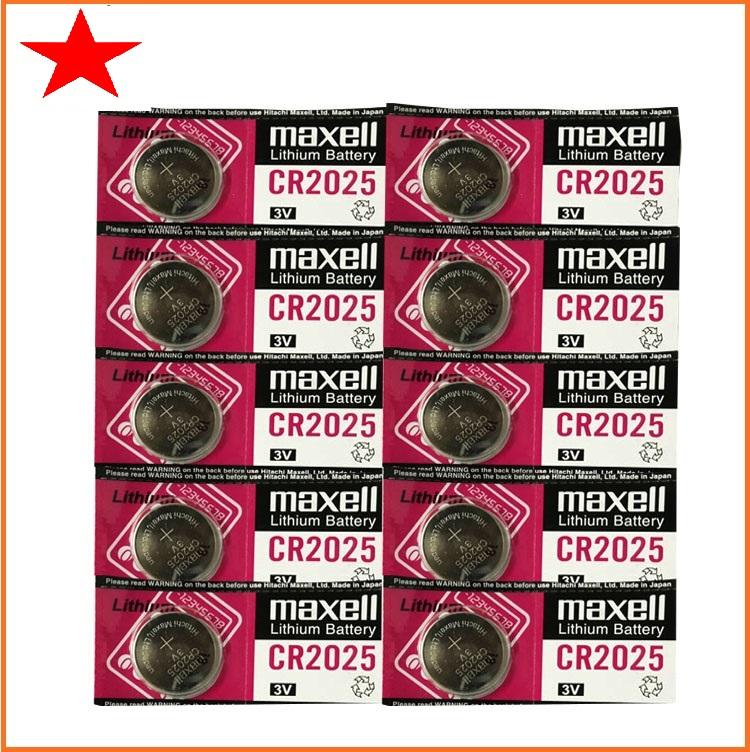 Combo 2 viên pin Cr2025, pin Cmos Maxell lithium 3V