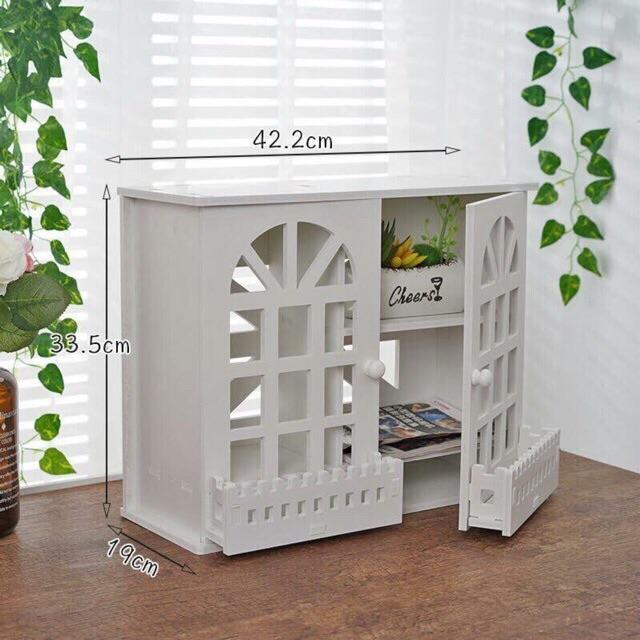 Kệ tủ đầu giường nhựa gỗ