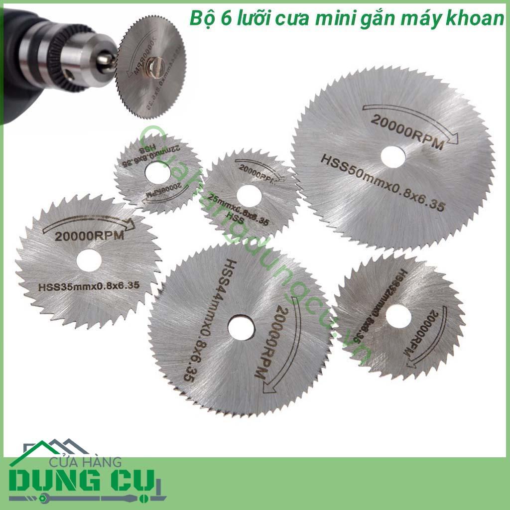 Bộ 6 lưỡi cưa mini thép HSS